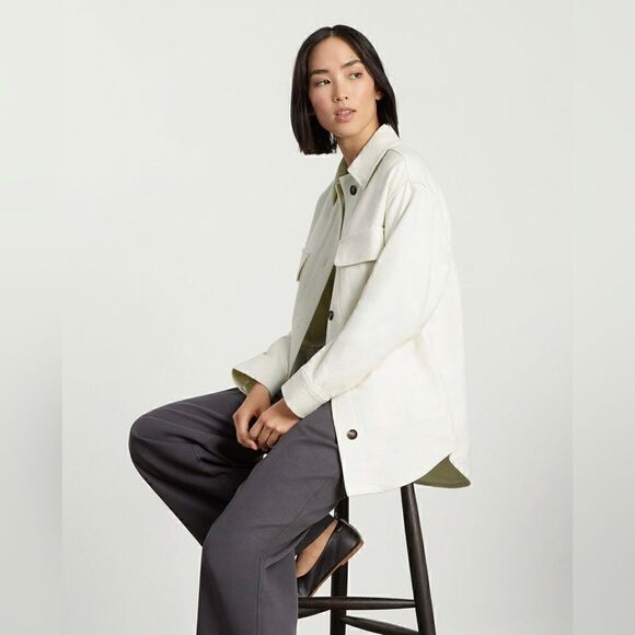 Everlane NWT Oversized Long Sleeve Button Up Minimalist Shirt Jacket Shaket XS - Picture 5 of 10
